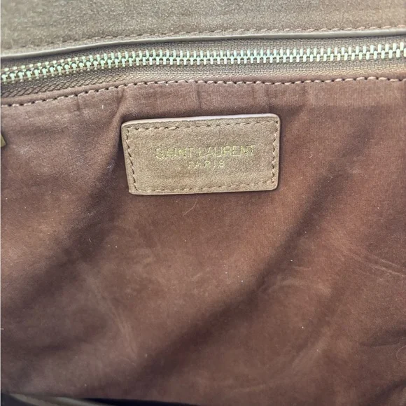 YSL Brown Suede Tote Bag - Picture 4 of 9